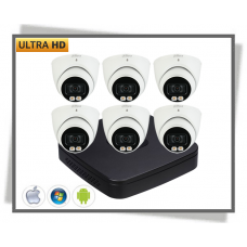 HDCVI Dahua 5mp Ultra Hd Videoovervågning Eyeball Kamera Sæt 6